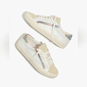 Madewell Sidewalk Low-Top Sneakers in Iridescent Leather